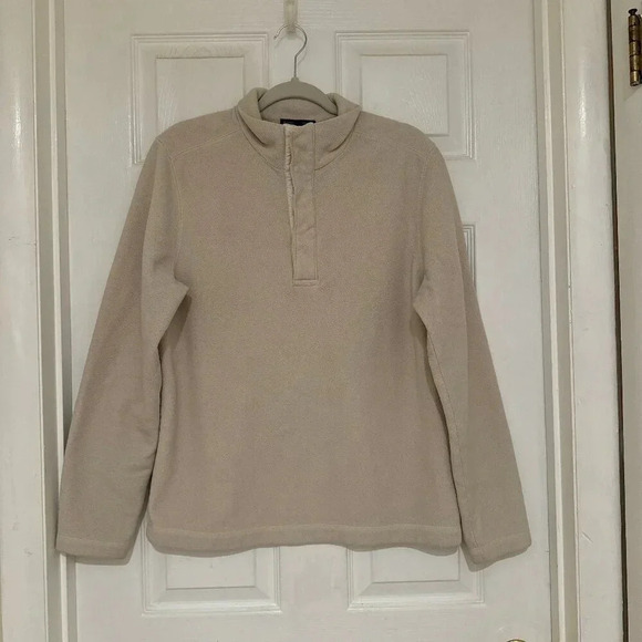 Banana Republic Tan 1/4" Button Down Fleece - Picture 3 of 8